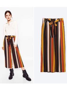 Zara Striped Wide-Leg